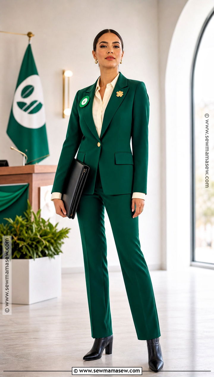Modern Mayor Green Tailored Costume - 30 clue character costumes