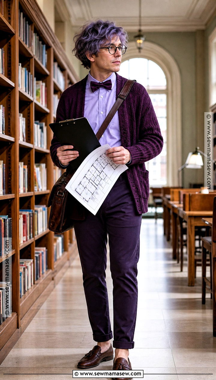 Modern Professor Plum Academic Costume - 30 clue character costumes