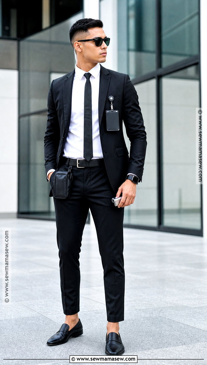 Modern Slim Fit Men In Black Costume - 30 men in black costume ideas
