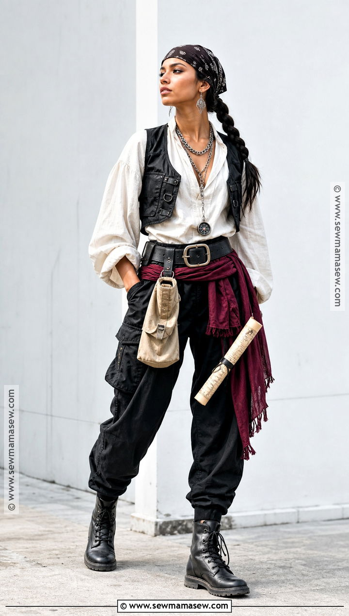 Modern Streetwear Pirate Costume - 50 pirate costume ideas for women