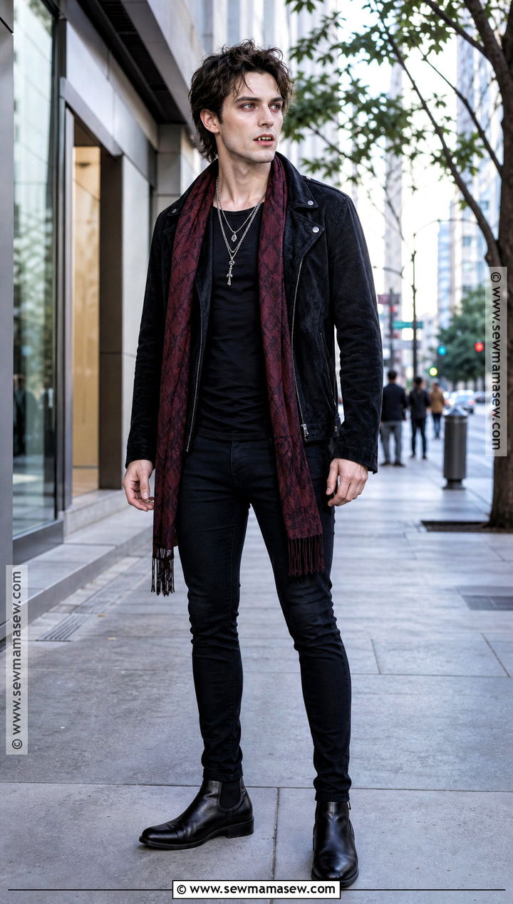 Modern Vampire Costume With Black Jeans - 30 Mens Vampire Costume Ideas