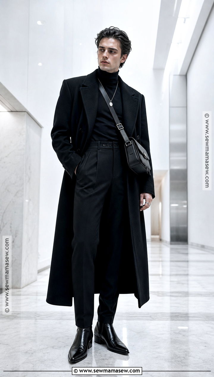 Modern Vampire Outfit With Black Turtleneck - 30 male vampire outfit ideas