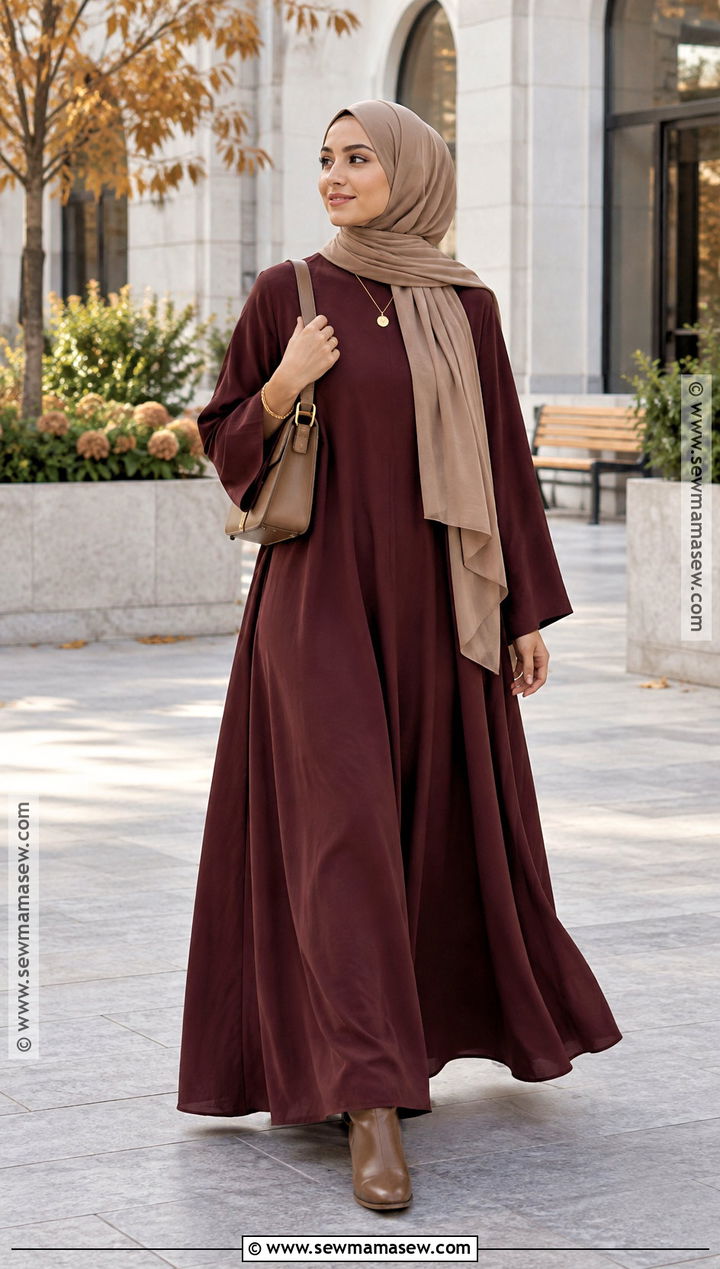 Modest Autumn Abaya And Ankle Boots Outfit - 25 modest autumn outfits