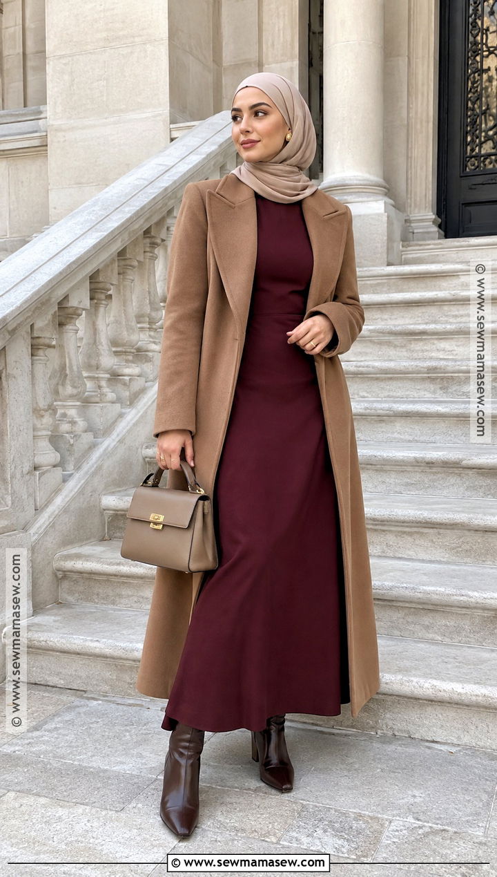 Modest Autumn Burgundy Outfit - 25 modest autumn outfits