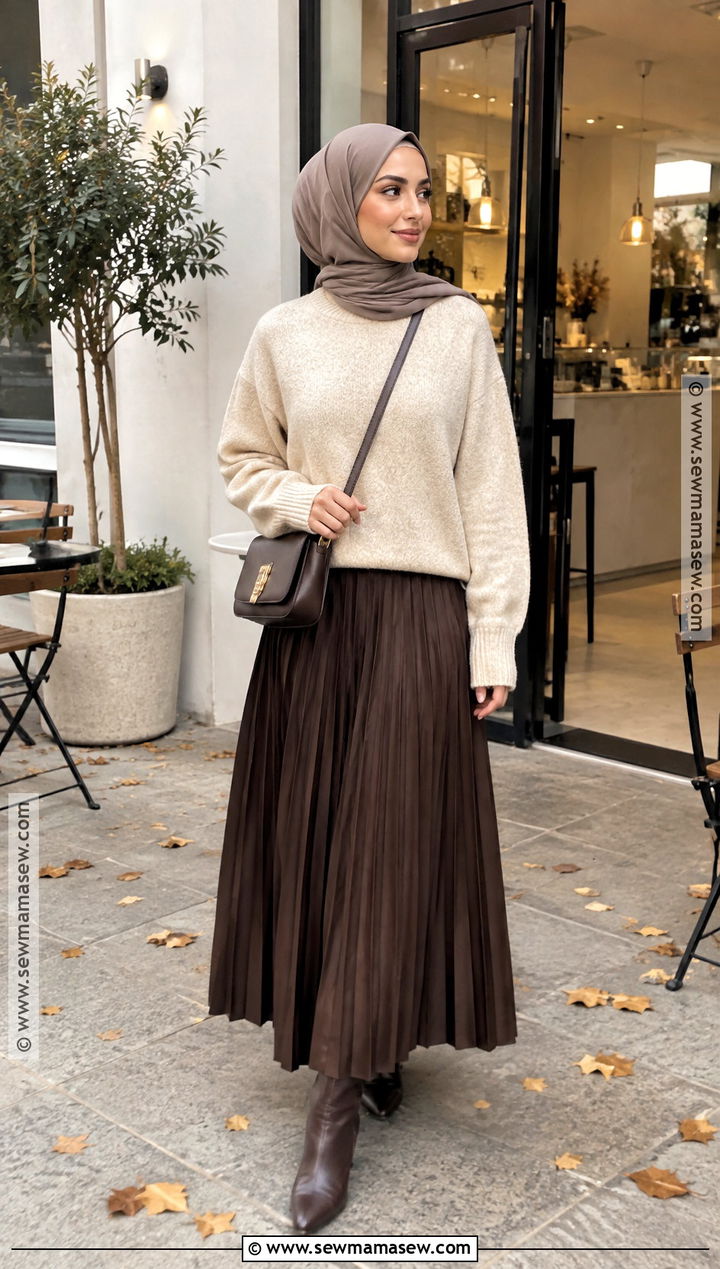 Modest Autumn Sweater And Maxi Skirt Outfit - 25 modest autumn outfits