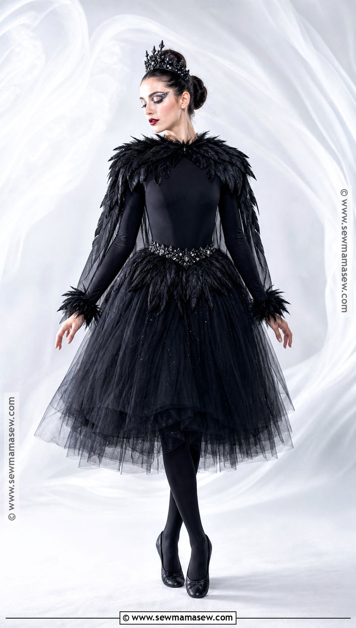Modest Black Swan Costume With Midi Skirt - 50 black swan costume ideas