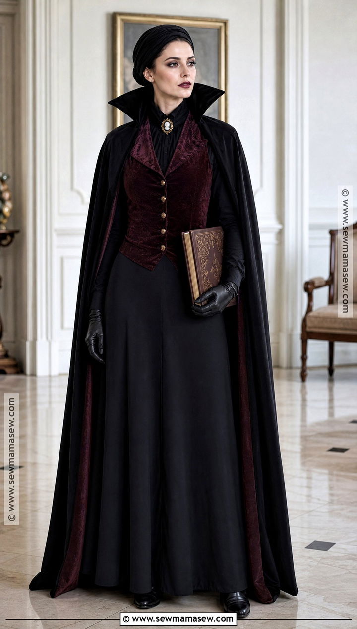 Modest Dracula Costume With Long Sleeves - 30 Dracula Costume Ideas for Women