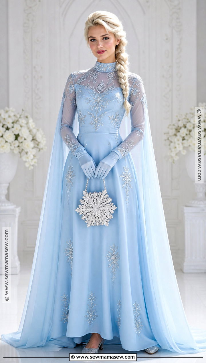 Modest Elsa Maxi Dress Costume - 30 elsa halloween costume ideas