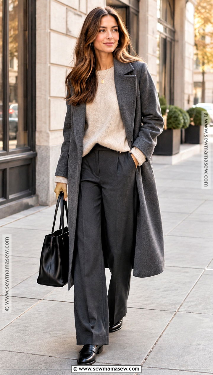 Modest Fall Sweater And Wide Leg Pants Outfit - 20 Modest Outfits Fall