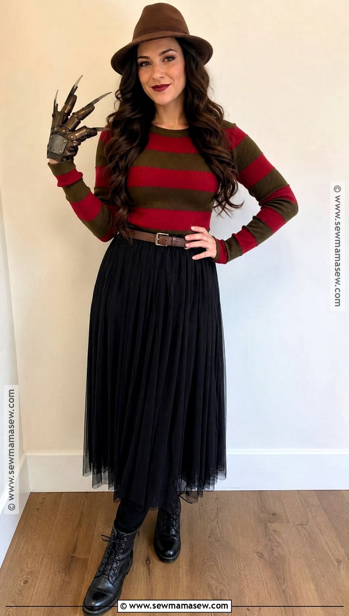 Modest Freddy Krueger Costume With Maxi Skirt - 40 freddy krueger costume ideas for women