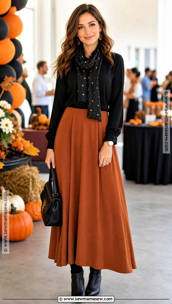 Modest Halloween Outfit With Maxi Skirt - 50 halloween outfits
