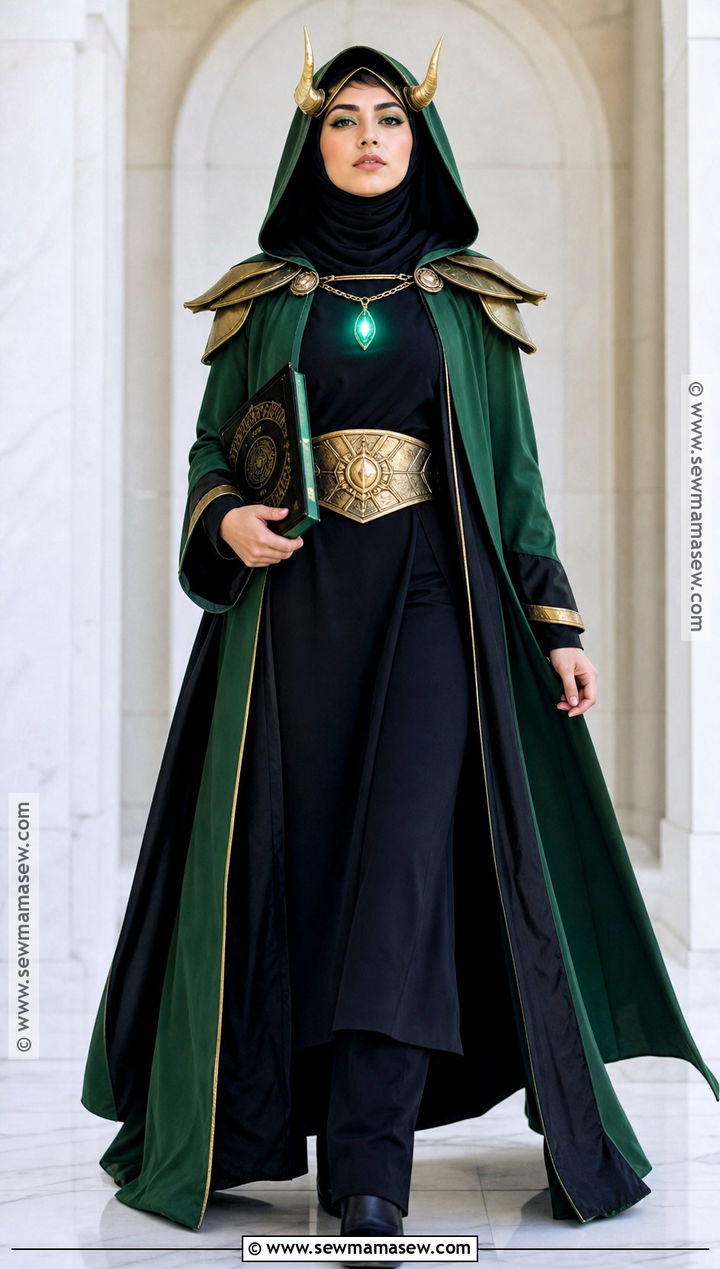 Modest Lady Loki Cosplay With Hooded Cape - 30 lady loki cosplay ideas