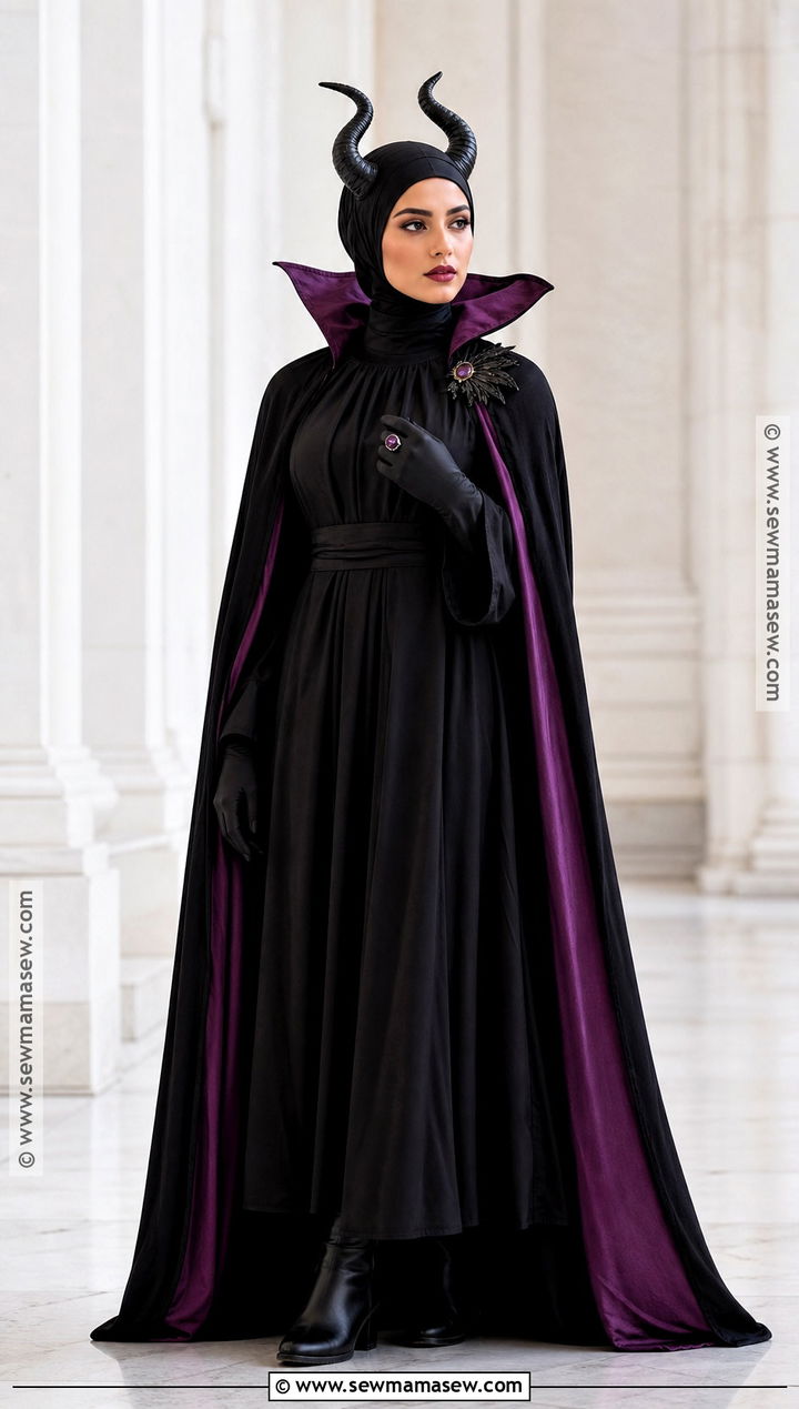 Modest Maleficent Costume With Long Sleeve Abaya - 50 maleficent costume ideas