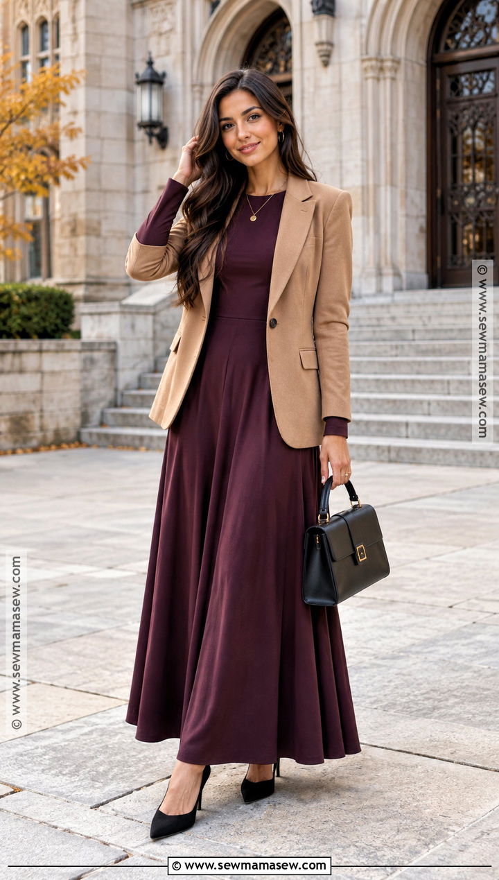 Modest Maxi Dress Fall Graduation Outfit - 25 fall graduation outfit ideas