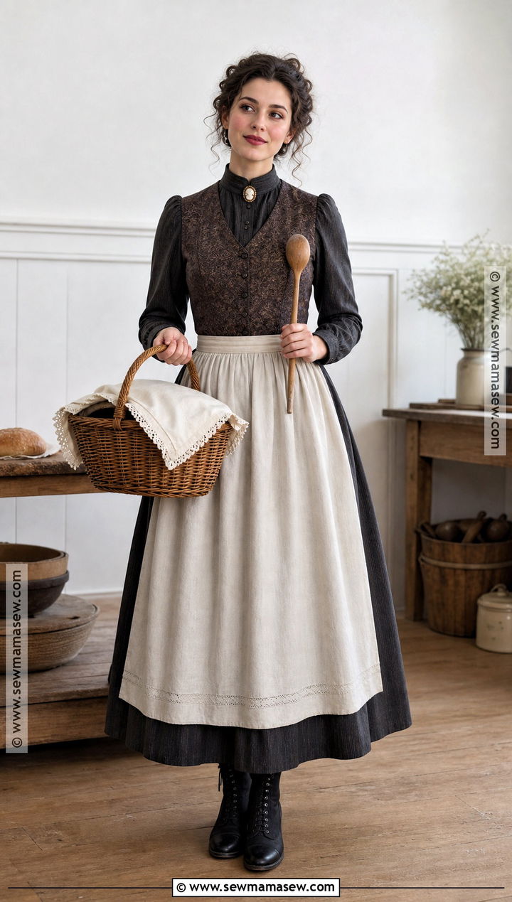 Modest Mrs Lovett Costume With High Neck Dress - 30 mrs lovett costume ideas