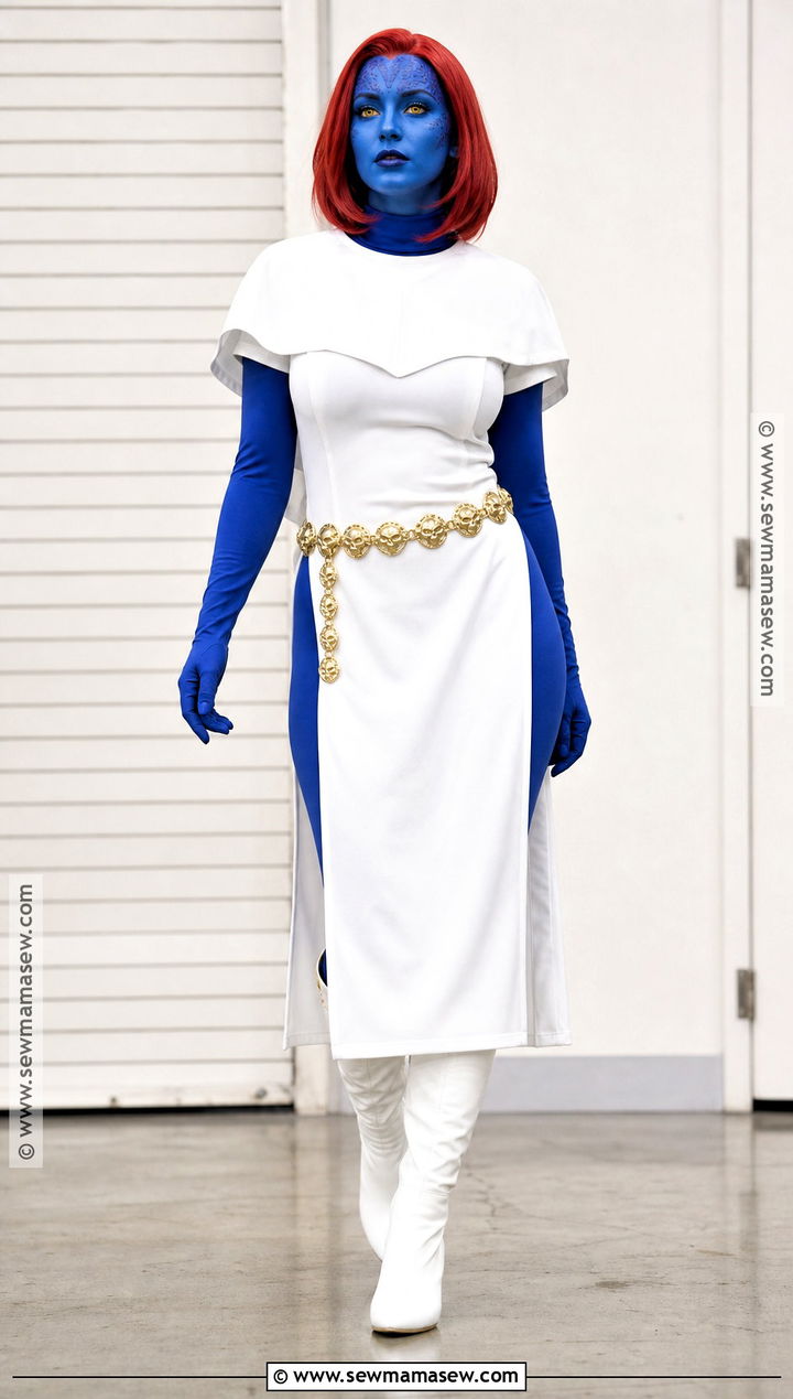 Modest Mystique Costume With White Tunic - 35 mystique costume ideas