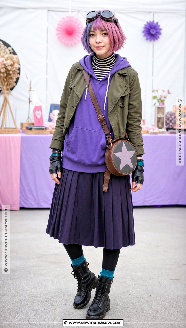 Modest Ramona Flowers Cosplay With Midi Skirt - 35 Ramona Flowers Cosplay Ideas
