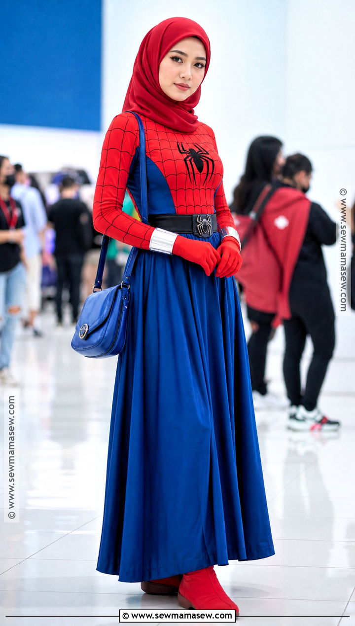 Modest Spider Man Costume With Maxi Skirt - 30 spiderman halloween costumes for women