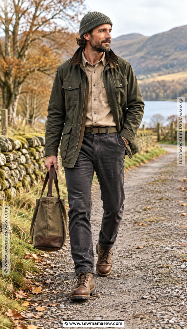 Moleskin Pants With Field Jacket - 15 Autumn Pants for Men