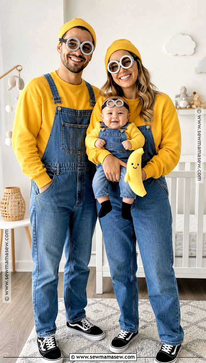 Mom Dad And Baby Minion Costume - 30 minion family costume ideas
