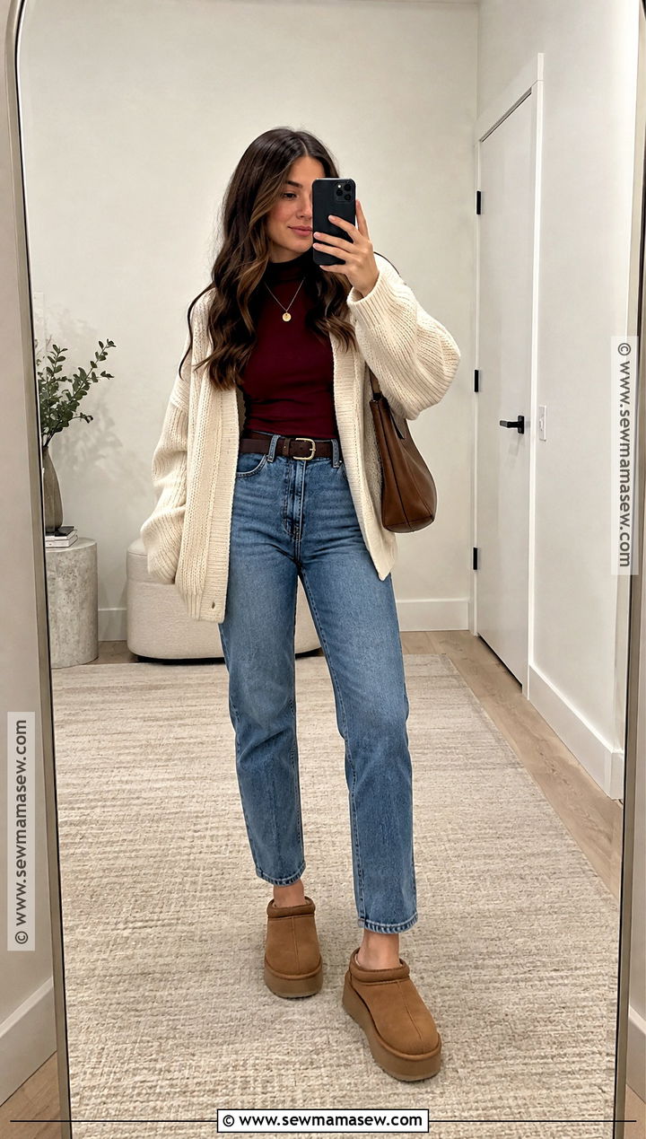 Mom Jeans And Ugg Tazz Outfit - 20 Jeans And Uggs Outfit Fall