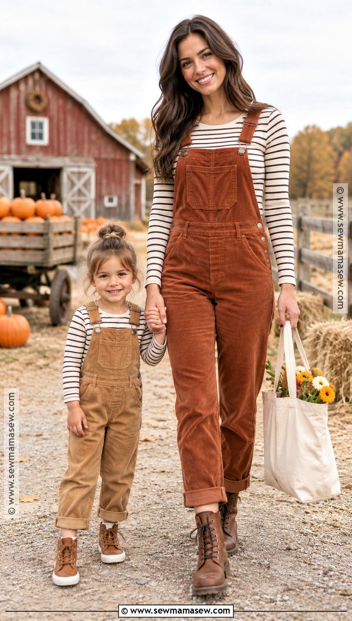 Mommy And Me Corduroy Overall Outfit - 15 fall outfits mommy and me