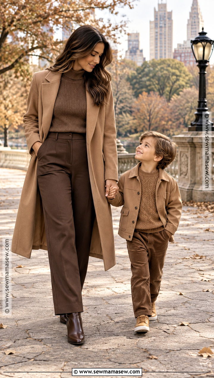 Mommy And Me Monochrome Brown Outfit - 15 fall outfits mommy and me