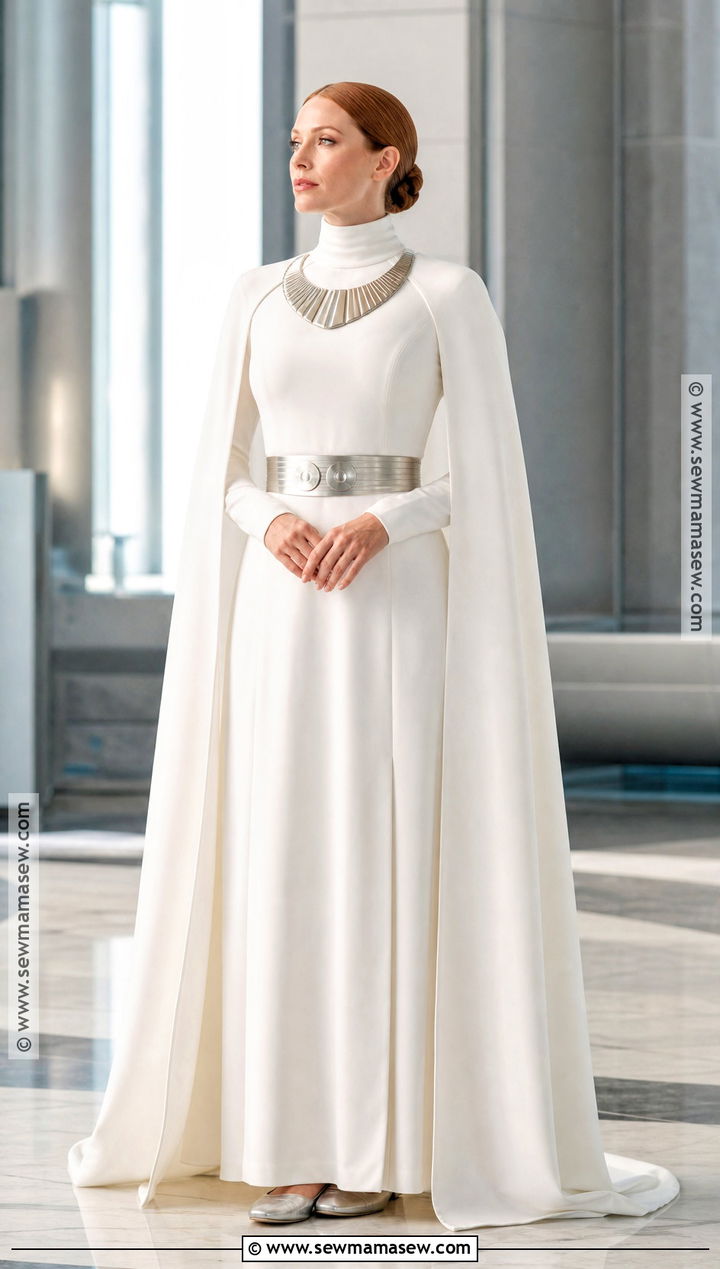 Mon Mothma Costume With White Gown - 30 Easy Star Wars Costumes
