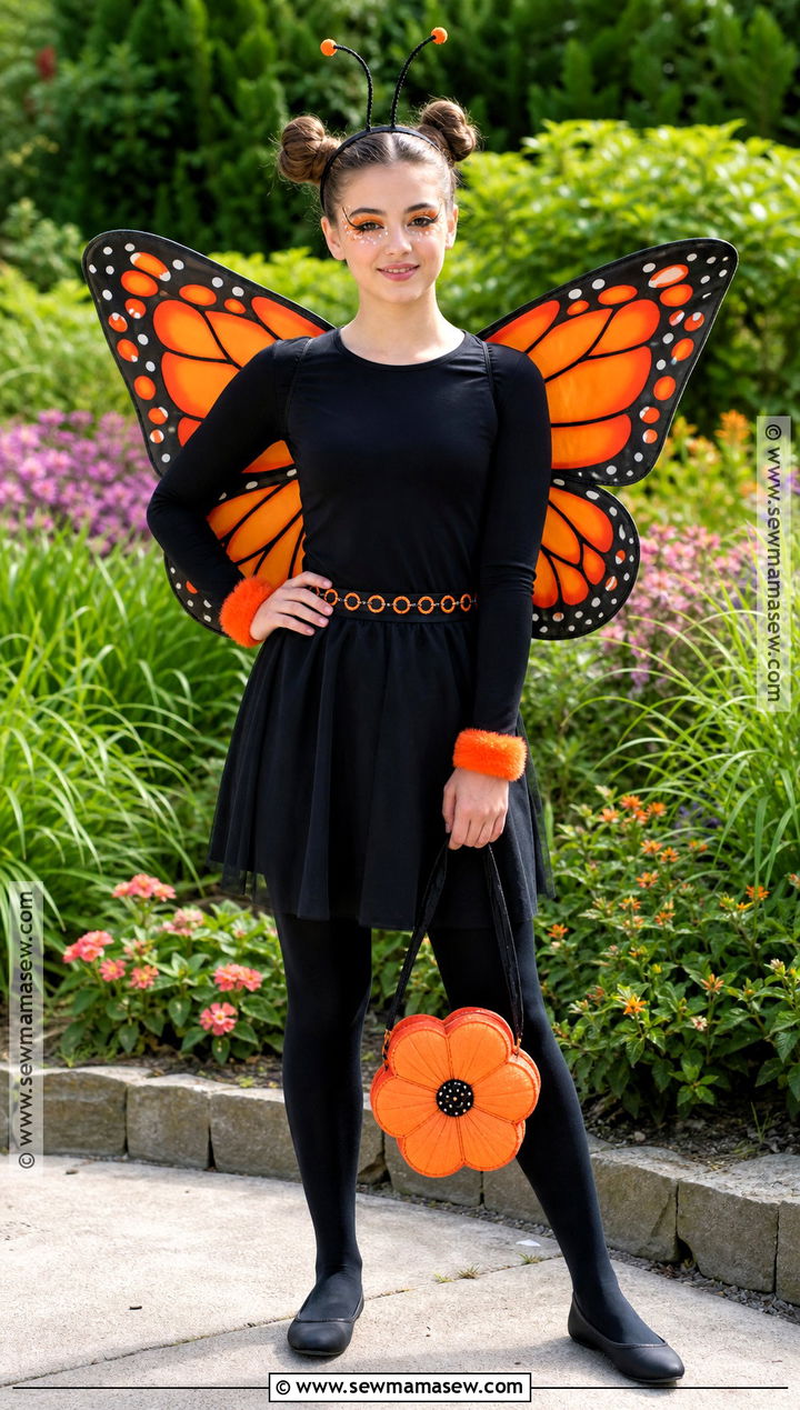 Monarch Butterfly Costume With Orange Wings - 35 teen girl halloween costumes