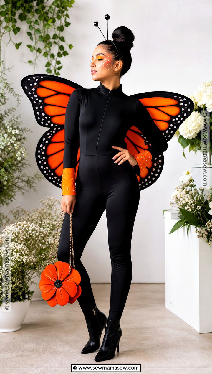 Monarch Butterfly Costume With Orange Wings - 45 costumes ideas