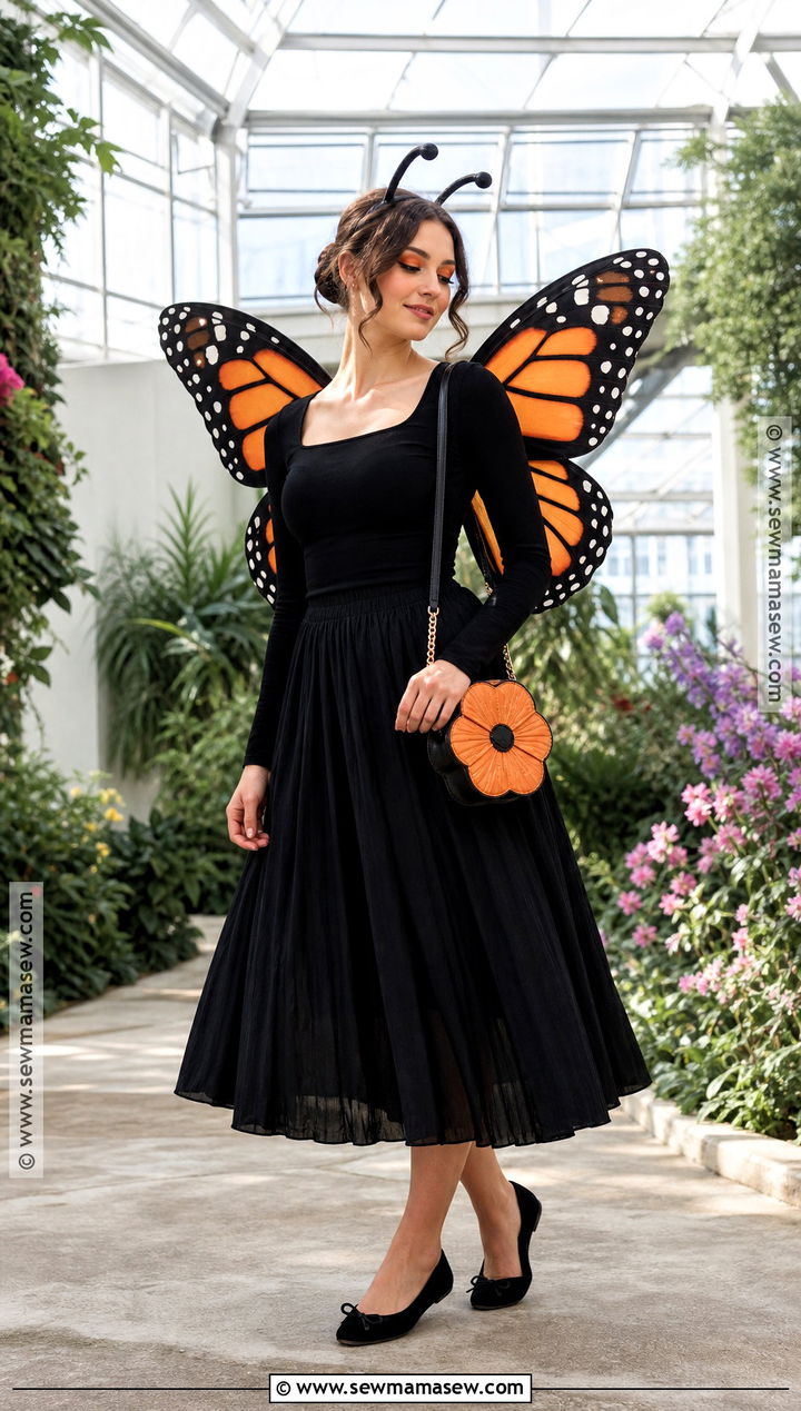 Monarch Butterfly Costume With Orange Wings - 30 Individual Halloween Costumes
