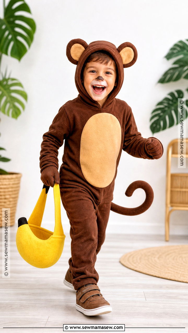 Monkey Costume With Curly Tail - 35 animal costumes for kids