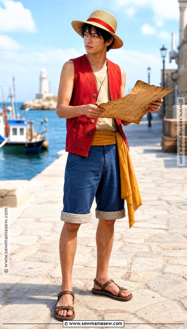 Monkey D Luffy Red Vest Cosplay - 30 characters to cosplay with black hair ideas