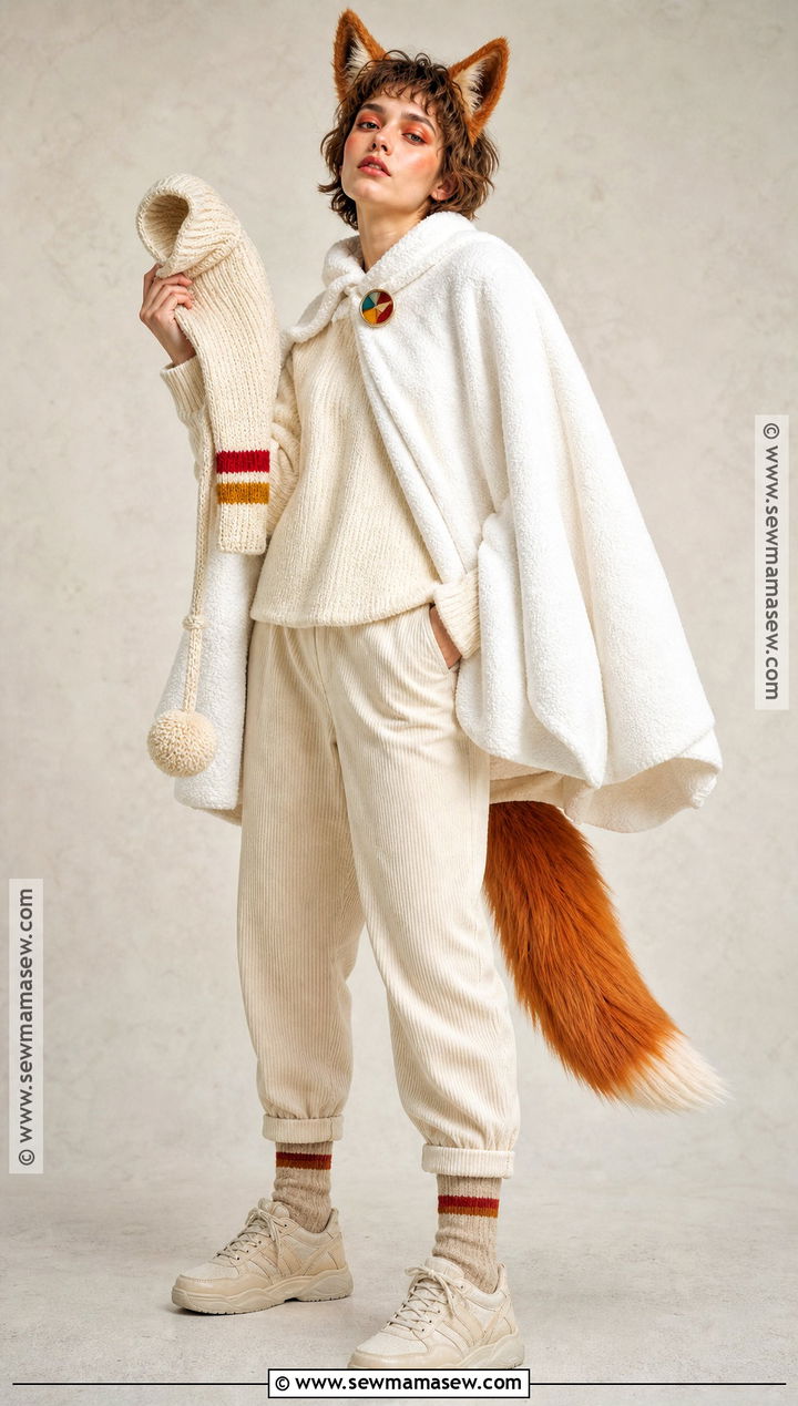 Monochrome Ash Costume In Cream And Ivory - 30 ash fantastic mr fox costume ideas