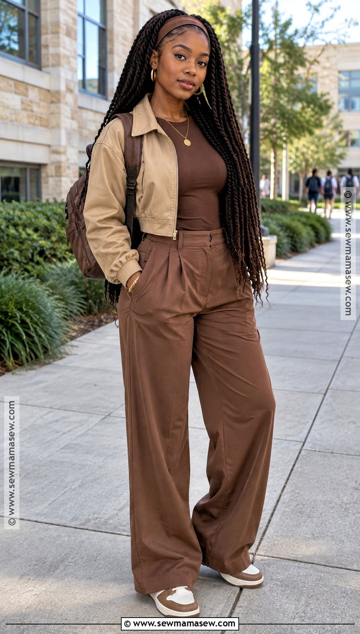 Monochrome Back to School Outfit - 15 back to school outfits for black women 2026