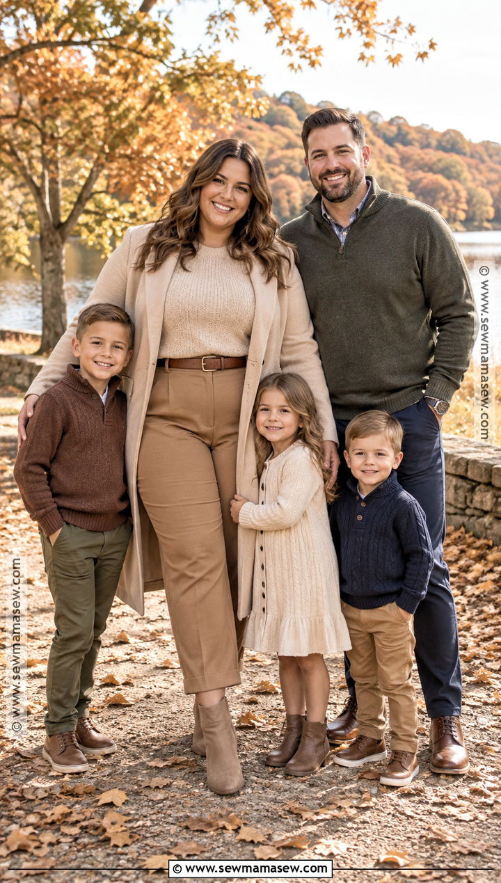 Monochrome Beige Fall Family Picture Outfit - 15 fall family pictures outfits for moms