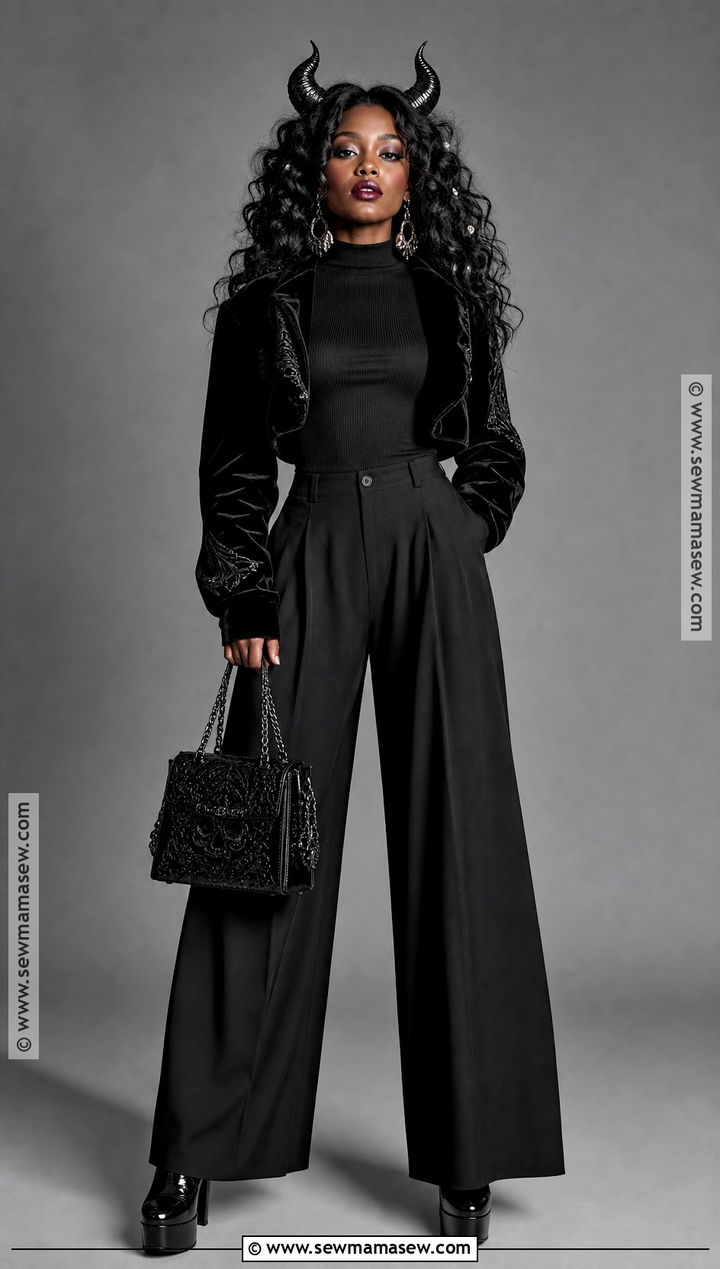 Monochrome Black Demon Outfit - 35 demon outfit ideas