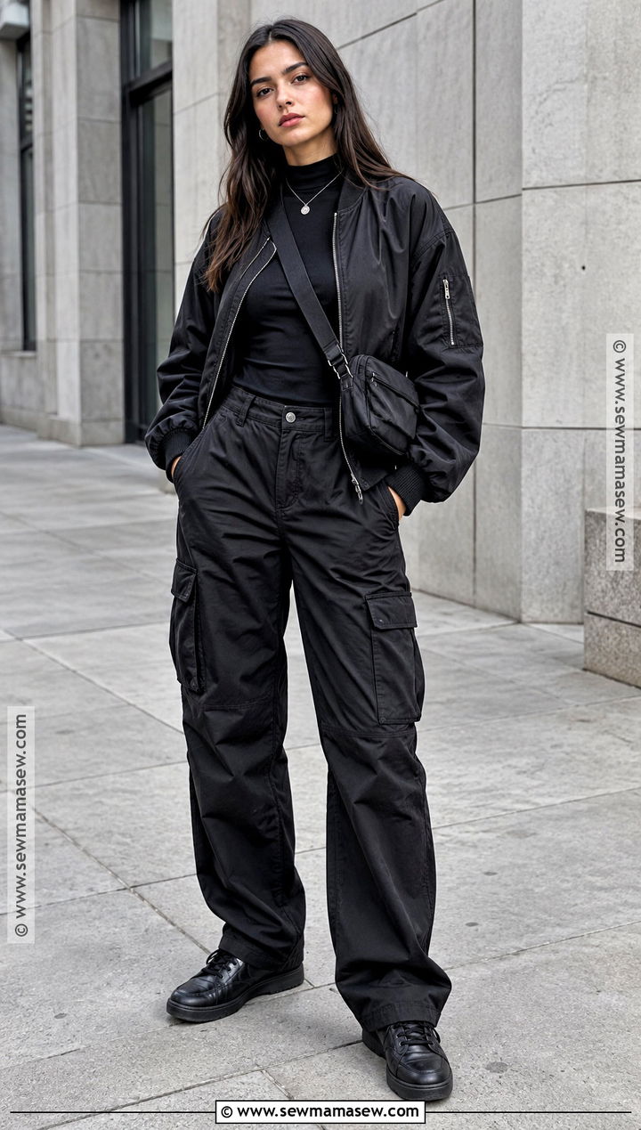 Monochrome Black Layered Streetwear Outfit - 20 Streetwear Fashion Autumn Ideas