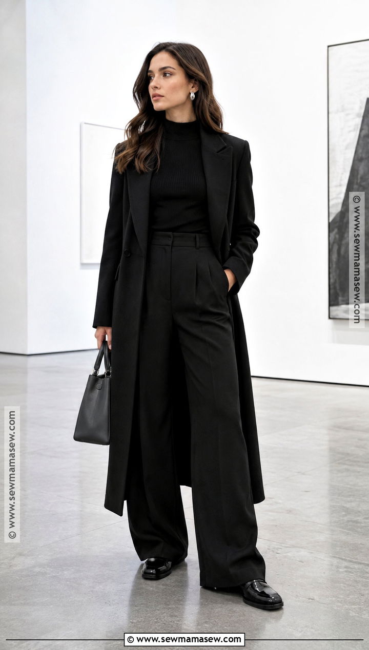 Monochrome Black Museum Outfit - 15 fall museum date outfit ideas