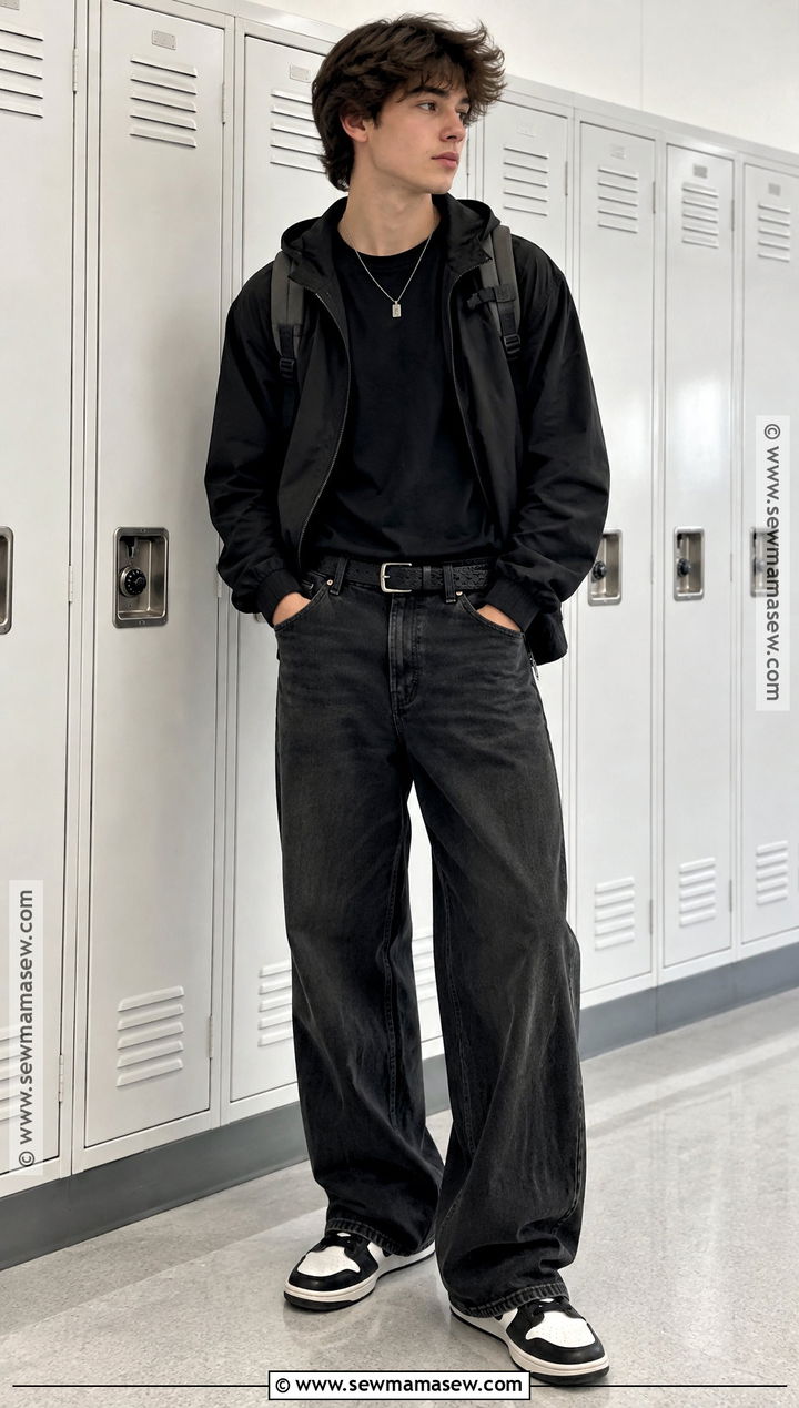 Monochrome Black School Outfit - 20 back to school outfit ideas highschool