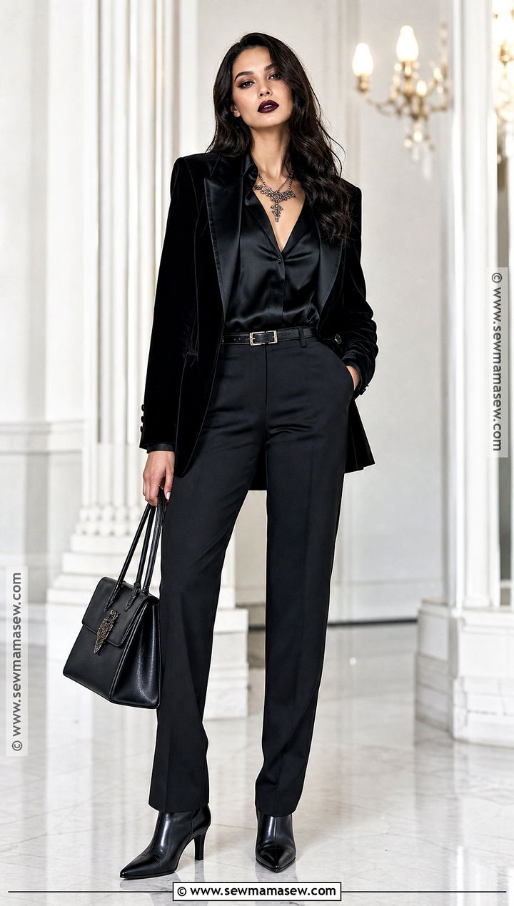 Monochrome Black Vampire Outfit - 40 vampire outfit ideas for females