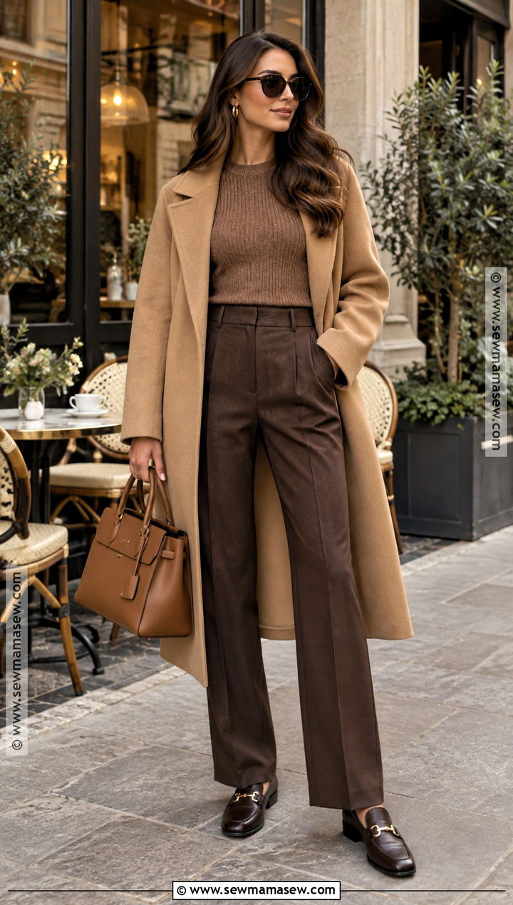 Monochrome Brown Autumn Brunch Outfit - 25 autumn brunch outfit ideas
