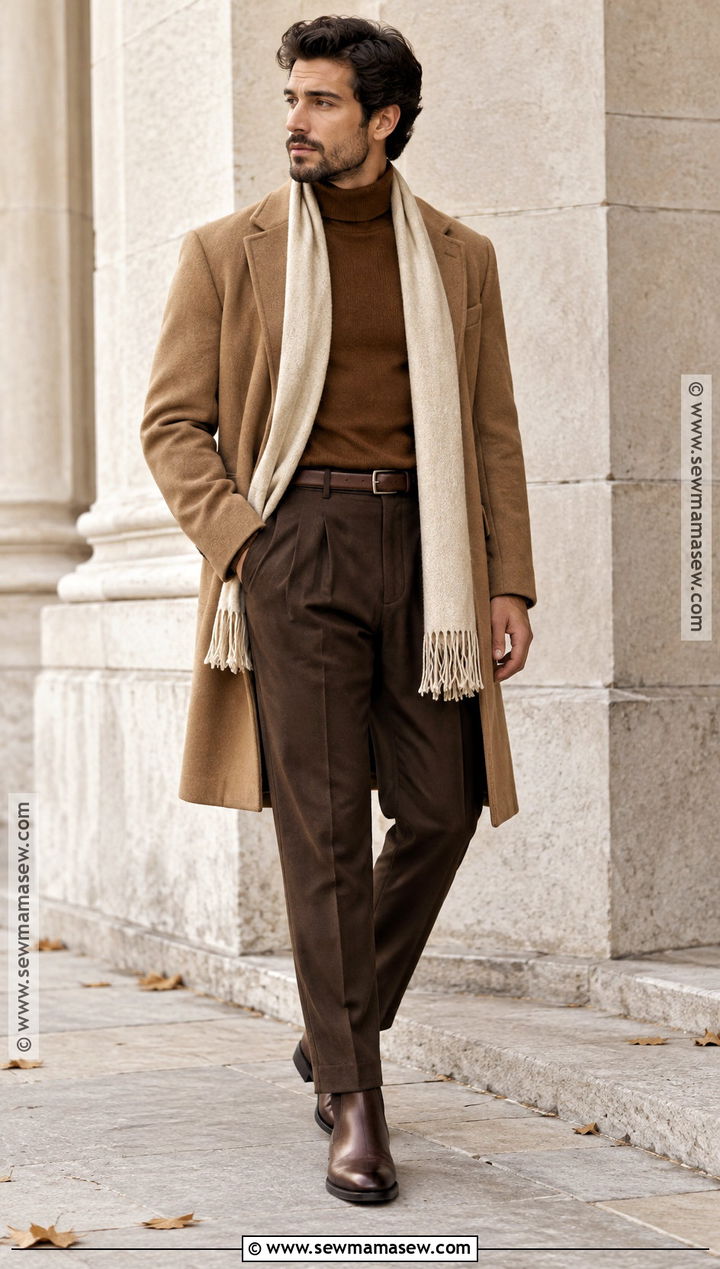 Monochrome Brown Autumn Outfit - 15 mens autumn outfits 2026
