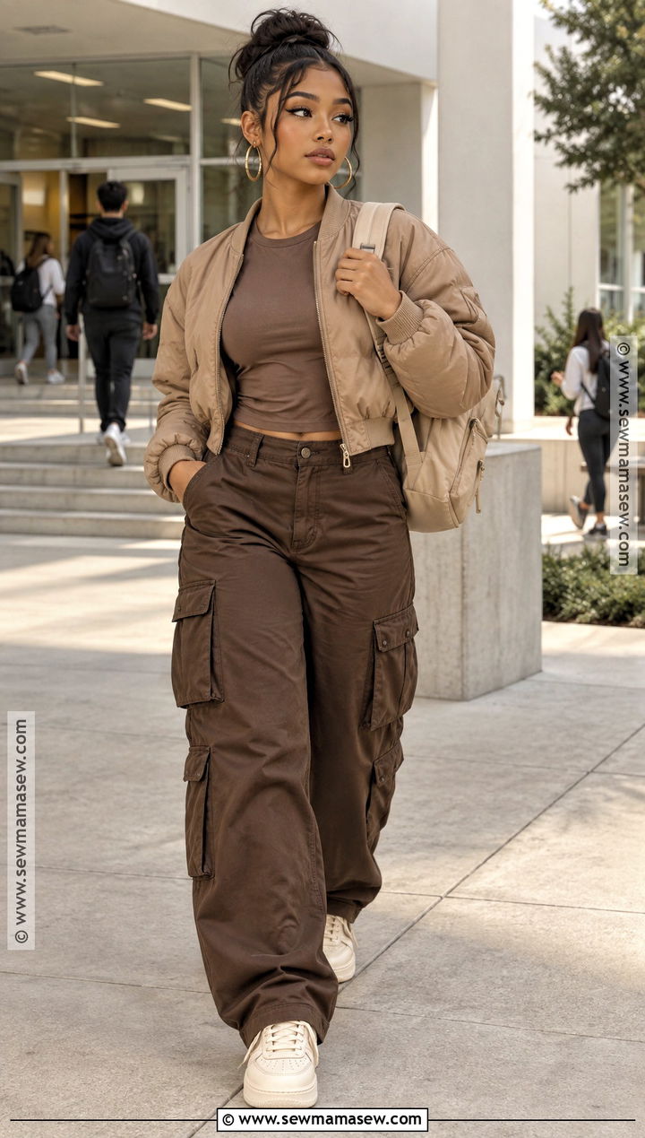 Monochrome Brown Baddie Outfit - 20 baddie back to school outfits