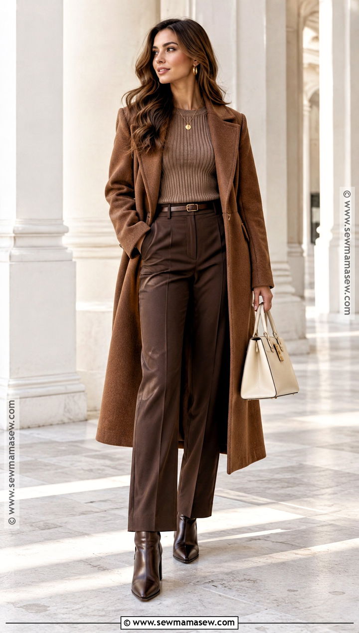 Monochrome Brown Boots Outfit - 25 Brown Boots Outfit Fall