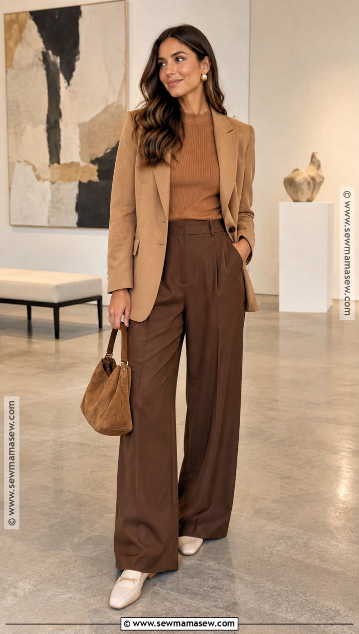 Monochrome Brown Fall Baby Shower Guest Outfit - 25 baby shower outfit for guest fall ideas