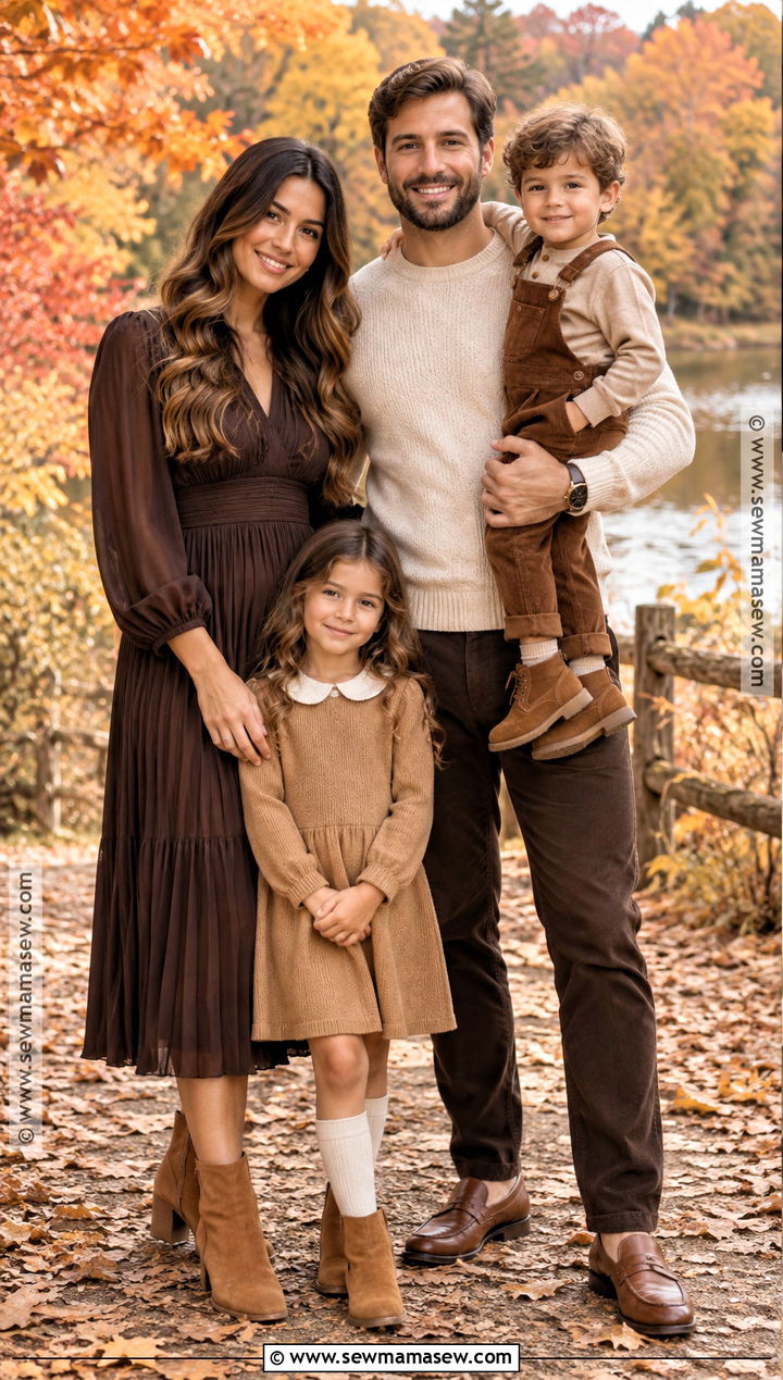 Monochrome Brown Fall Family Photo Outfit - 15 fall family photo outfits color combos brown