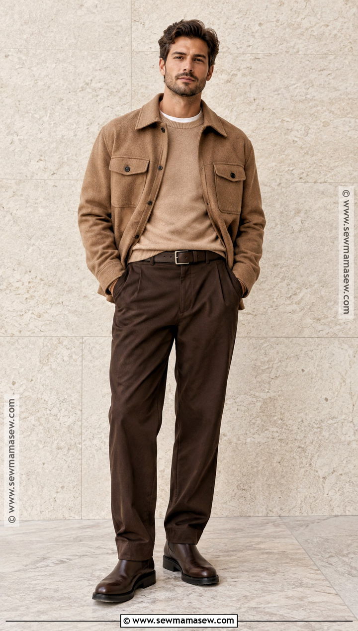 Monochrome Brown Fall Fit - 20 fall fit ideas for men