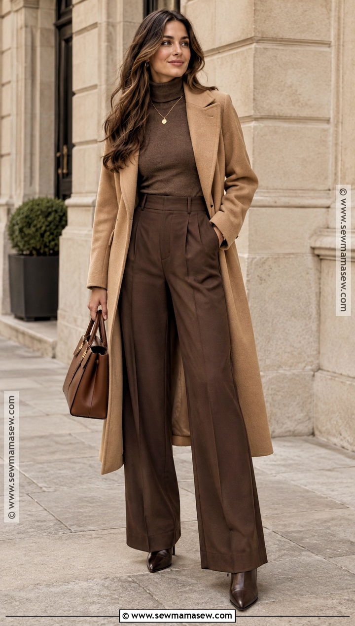 Monochrome Brown Fall Outfit - 15 Fall Themed Outfits Aesthetic