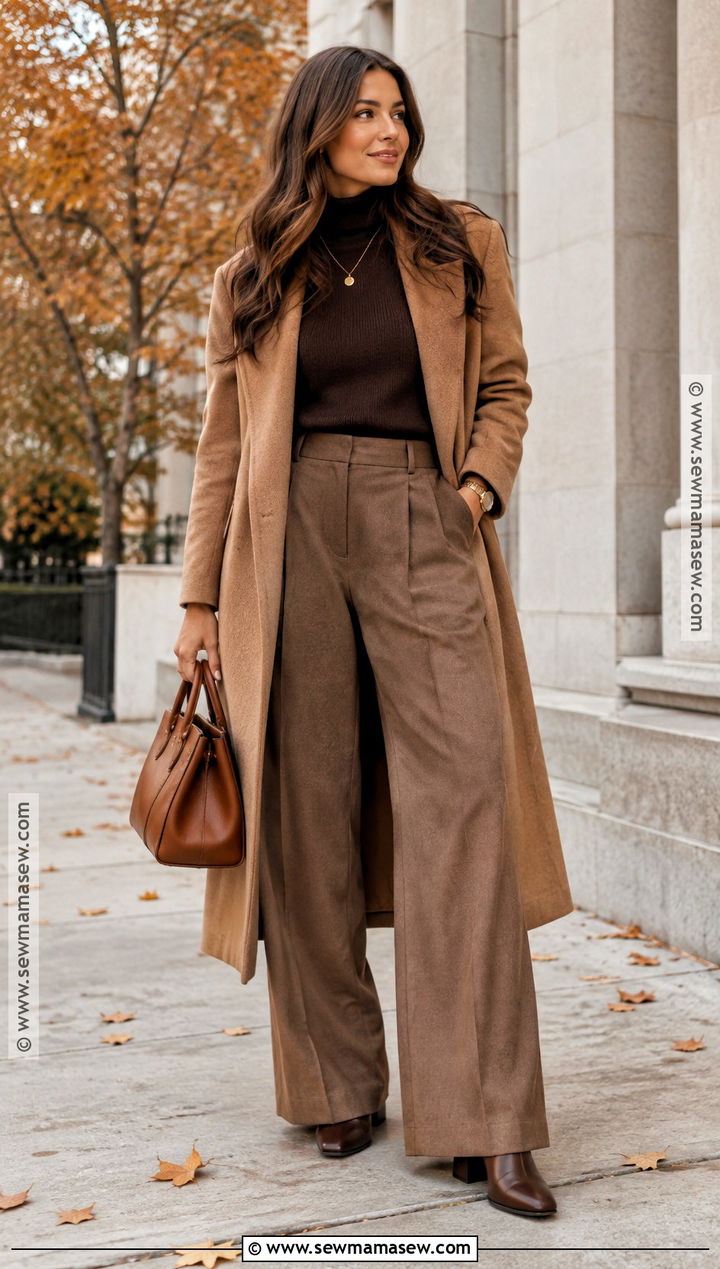 Monochrome Brown Fall Photoshoot Outfit - 20 Fall Outfits For Photoshoot